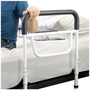 Adjustable Vive Bed Assist Rail With Non-Slip Padded Handle For All Bed Sizes
